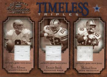 2004 Donruss Classics - Timeless Triples Jerseys #TT-8 Troy Aikman / Emmitt Smith / Michael Irvin Front