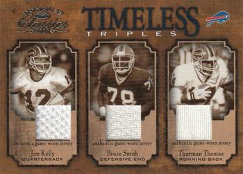 2004 Donruss Classics - Timeless Triples Jerseys #TT-12 Jim Kelly / Bruce Smith / Thurman Thomas Front