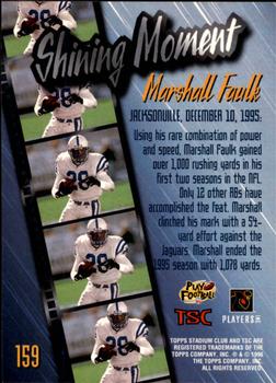 1996 Stadium Club #159 Marshall Faulk Back