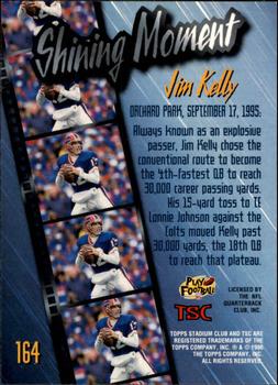 1996 Stadium Club #164 Jim Kelly Back