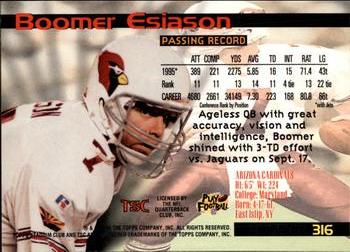 1996 Stadium Club #316 Boomer Esiason Back