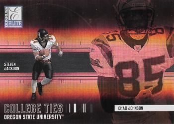 2004 Donruss Elite - College Ties #CT-4 Chad Johnson / Steven Jackson Front