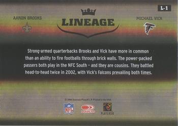 2004 Donruss Elite - Lineage #L-1 Aaron Brooks / Michael Vick Back