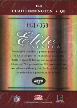 2004 Donruss Elite - Series #ES-8 Chad Pennington Back