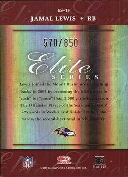 2004 Donruss Elite - Series #ES-15 Jamal Lewis Back