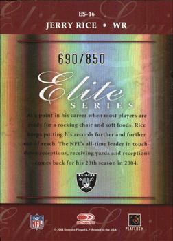 2004 Donruss Elite - Series #ES-16 Jerry Rice Back