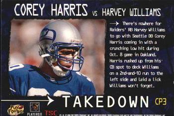 1996 Stadium Club - Contact Prints #CP3 Corey Harris / Harvey Williams Back