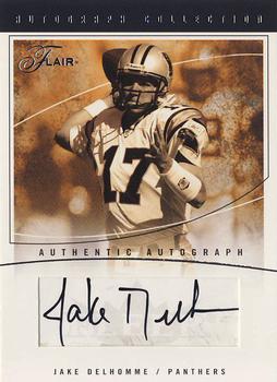 2004 Flair - Autograph Collection Silver #AC-JD Jake Delhomme Front