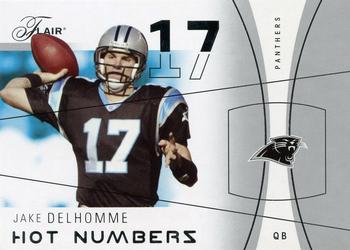2004 Flair - Hot Numbers #9HN Jake Delhomme Front