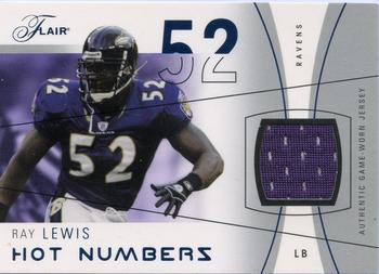 2004 Flair - Hot Numbers Game Used Blue #HN-RL Ray Lewis Front