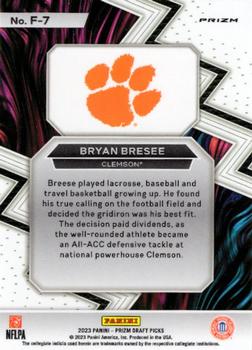 2023 Panini Prizm Draft Picks - Fearless Red Ice #F-7 Bryan Bresee Back