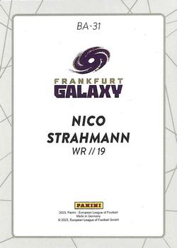 2023 Panini European League of Football #BA-31 Nico Strahmann Back
