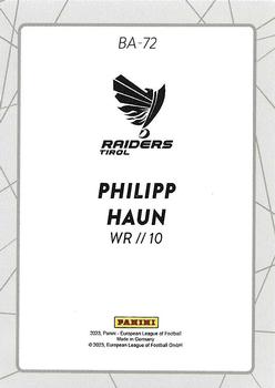 2023 Panini European League of Football #BA-72 Philipp Haun Back