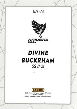 2023 Panini European League of Football #BA-73 Divine Buckrham Back