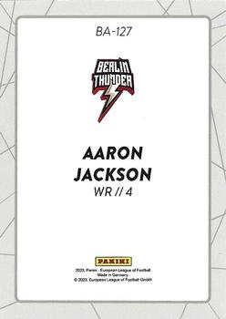 2023 Panini European League of Football #BA-127 Aaron Jackson Back