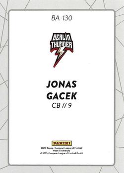 2023 Panini European League of Football #BA-130 Jonas Gacek Back