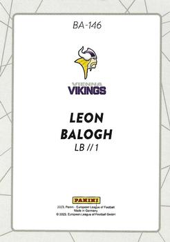 2023 Panini European League of Football #BA-146 Leon Balogh Back