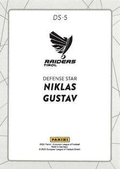 2023 Panini European League of Football - Defense Star #DS-5 Niklas Gustav Back