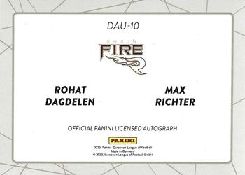 2023 Panini European League of Football - Dual Autographs Black #DAU-10 Rohat Dagdelen / Maximilian Richter Back