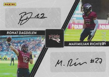 2023 Panini European League of Football - Dual Autographs Black #DAU-10 Rohat Dagdelen / Maximilian Richter Front