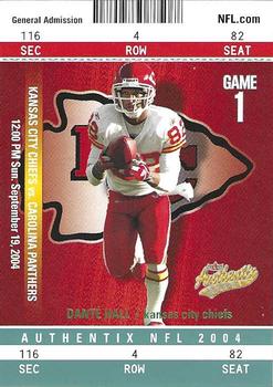 2004 Fleer Authentix - General Admission Green #22 Dante Hall Front