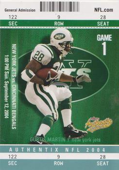 2004 Fleer Authentix - General Admission Green #97 Curtis Martin Front