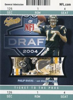 2004 Fleer Authentix - General Admission Green #111 Philip Rivers Front