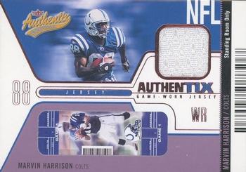 2004 Fleer Authentix - Jersey Authentix Standing Room Only #JA-MH Marvin Harrison Front