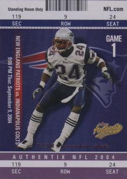 2004 Fleer Authentix - Standing Room Only Purple #100 Ty Law Front