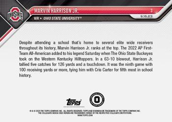 2023 Bowman U Now #3 Marvin Harrison Jr. Back