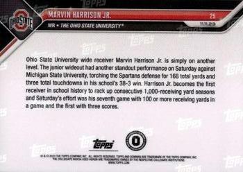 2023 Bowman U Now #25 Marvin Harrison Jr. Back
