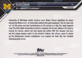 2023 Bowman U Now #31 Blake Corum Back