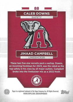 2023 Bowman University Alabama Crimson Tide - Rainbow Foil #88 Jihaad Campbell / Caleb Downs Back
