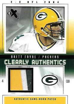 2004 Fleer E-X - Clearly Authentics Patch Silver #CA-BF Brett Favre Front