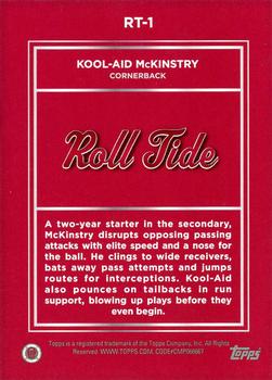2023 Bowman University Alabama Crimson Tide - Roll Tide #RT-1 Kool-Aid McKinstry Back