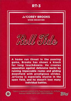 2023 Bowman University Alabama Crimson Tide - Roll Tide #RT-3 Ja'Corey Brooks Back