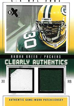2004 Fleer E-X - Clearly Authentics Patch/Jersey Gold #CA-AG Ahman Green Front