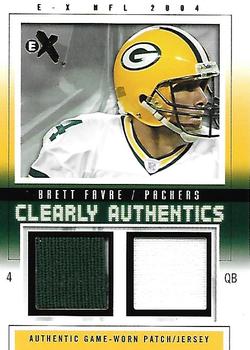 2004 Fleer E-X - Clearly Authentics Patch/Jersey Gold #CA-BF Brett Favre Front