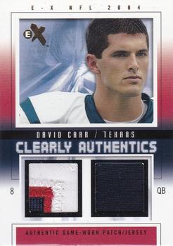 2004 Fleer E-X - Clearly Authentics Patch/Jersey Gold #CA-DC David Carr Front