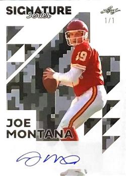 2023 Leaf Signature Series - Pixel Art Pattern 02 #BA-JM5 Joe Montana Front