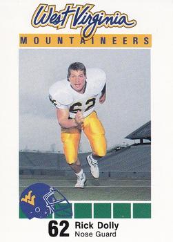 1990 West Virginia Mountaineers Program Cards #NNO Rick Dolly Front