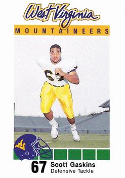 1990 West Virginia Mountaineers Program Cards #NNO Scott Gaskins Front