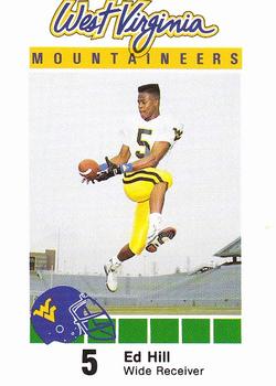 1990 West Virginia Mountaineers Program Cards #NNO Ed Hill Front