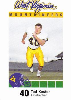1990 West Virginia Mountaineers Program Cards #NNO Ted Kester Front