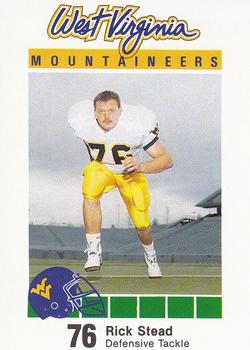 1990 West Virginia Mountaineers Program Cards #NNO Rick Stead Front