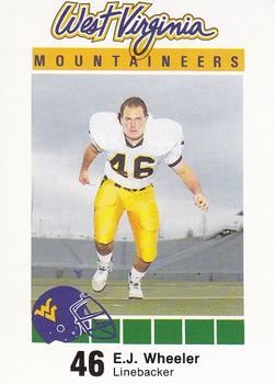 1990 West Virginia Mountaineers Program Cards #NNO E.J. Wheeler Front