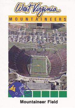 1990 West Virginia Mountaineers Program Cards #NNO Mountaineer Field Front