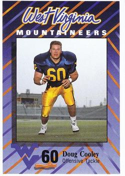 1991 West Virginia Mountaineers Program Cards #11 Doug Cooley Front