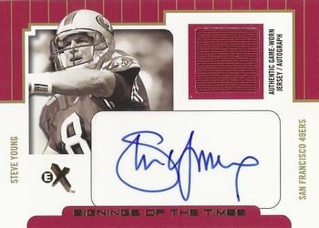 2004 Fleer E-X - Signings of the Times Jersey Gold #STAJ/SY Steve Young Front