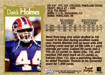 1996 Topps #8 Darick Holmes Back